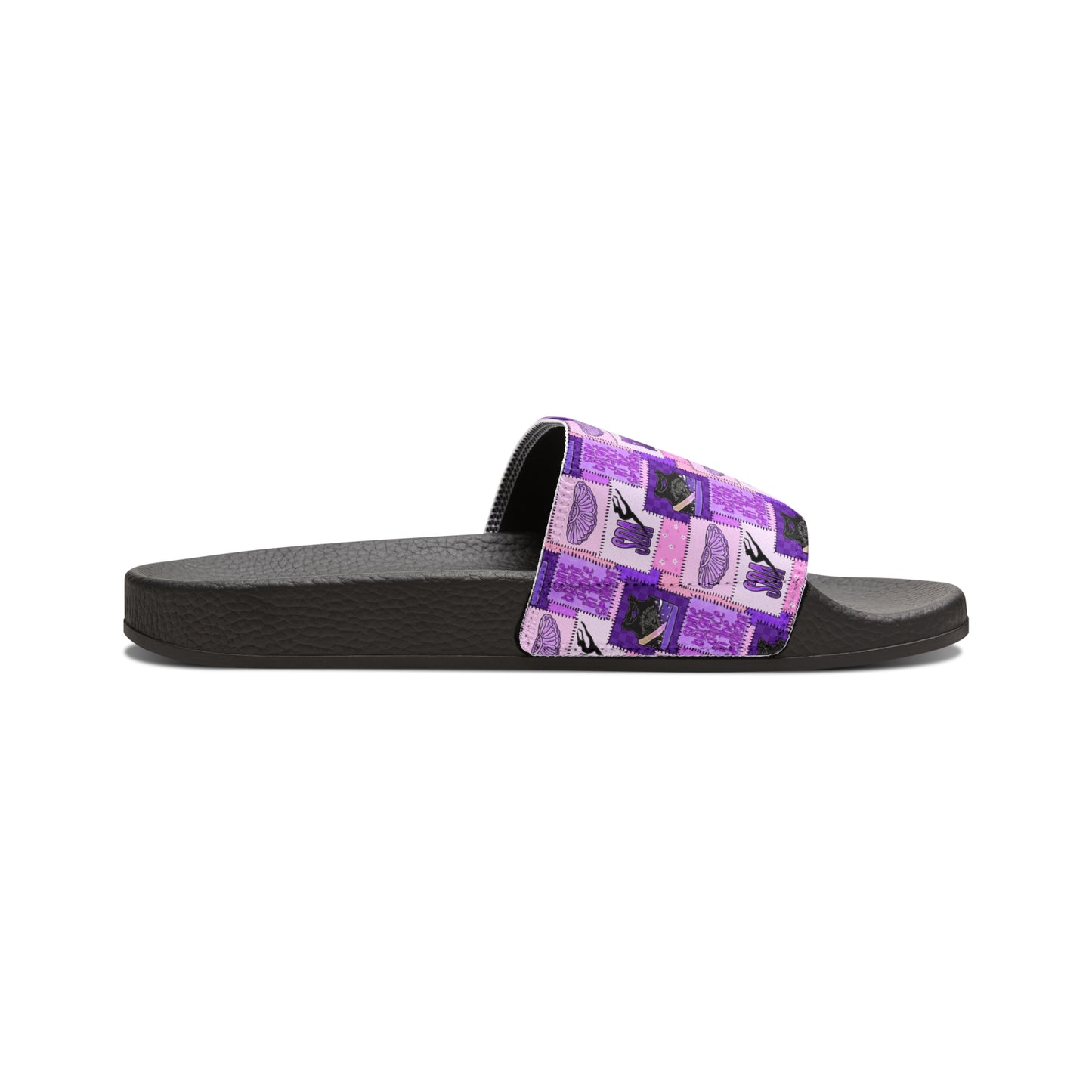 Spotlight patchwork Youth PU Slide Sandals