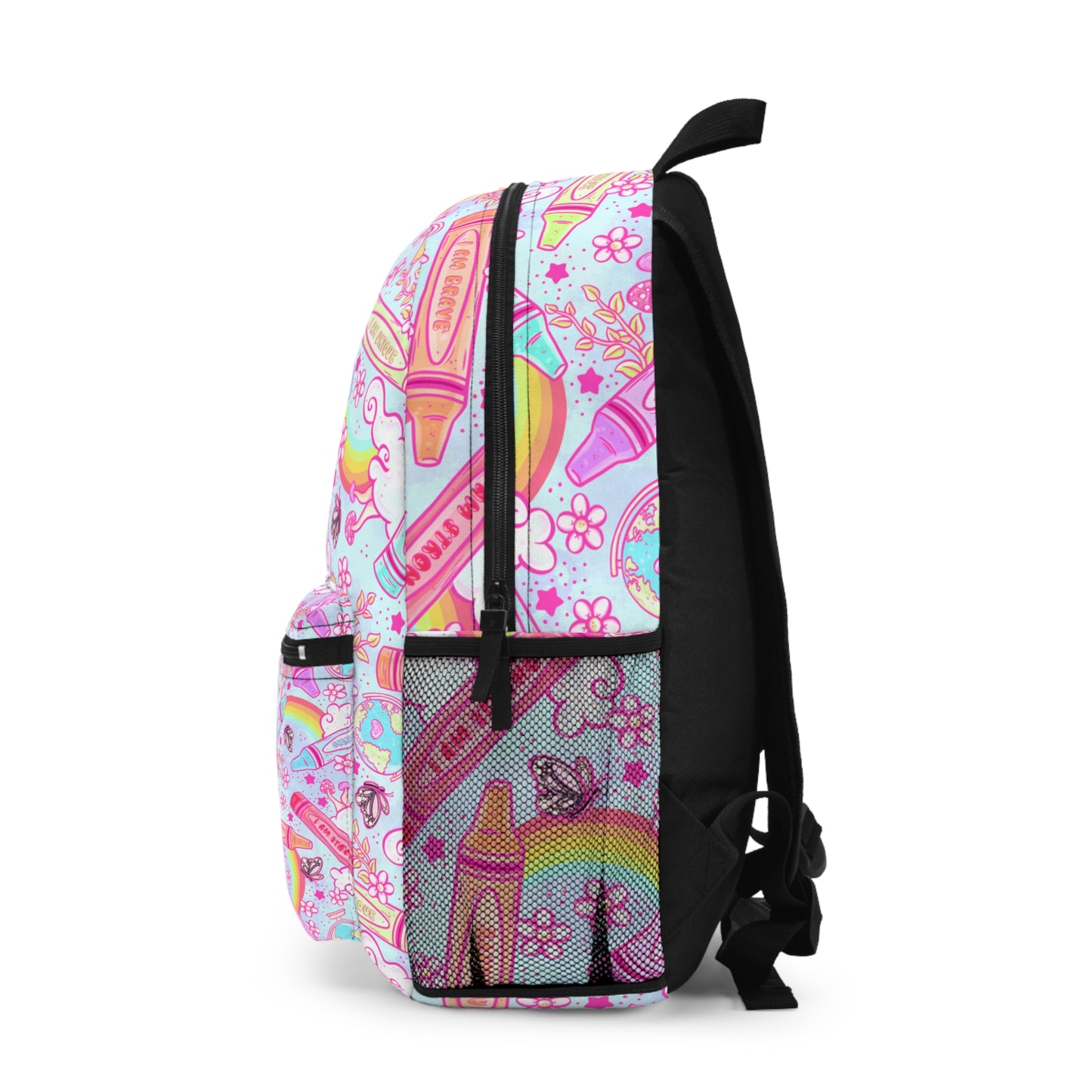 Pink crayon affirmation Backpack
