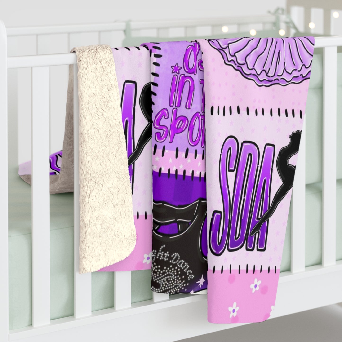 Spotlight patchwork Sherpa Fleece Blanket