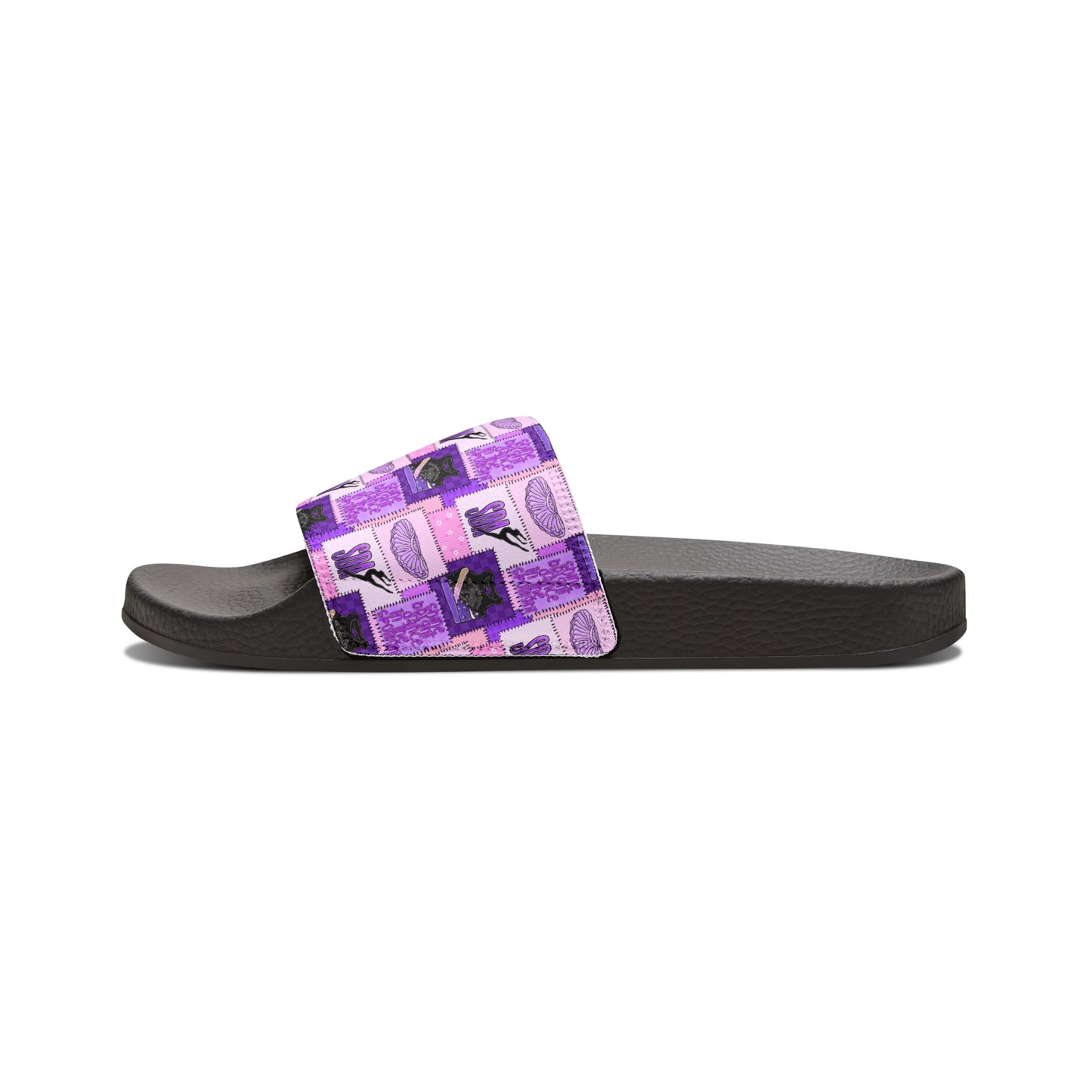 Spotlight patchwork Youth PU Slide Sandals