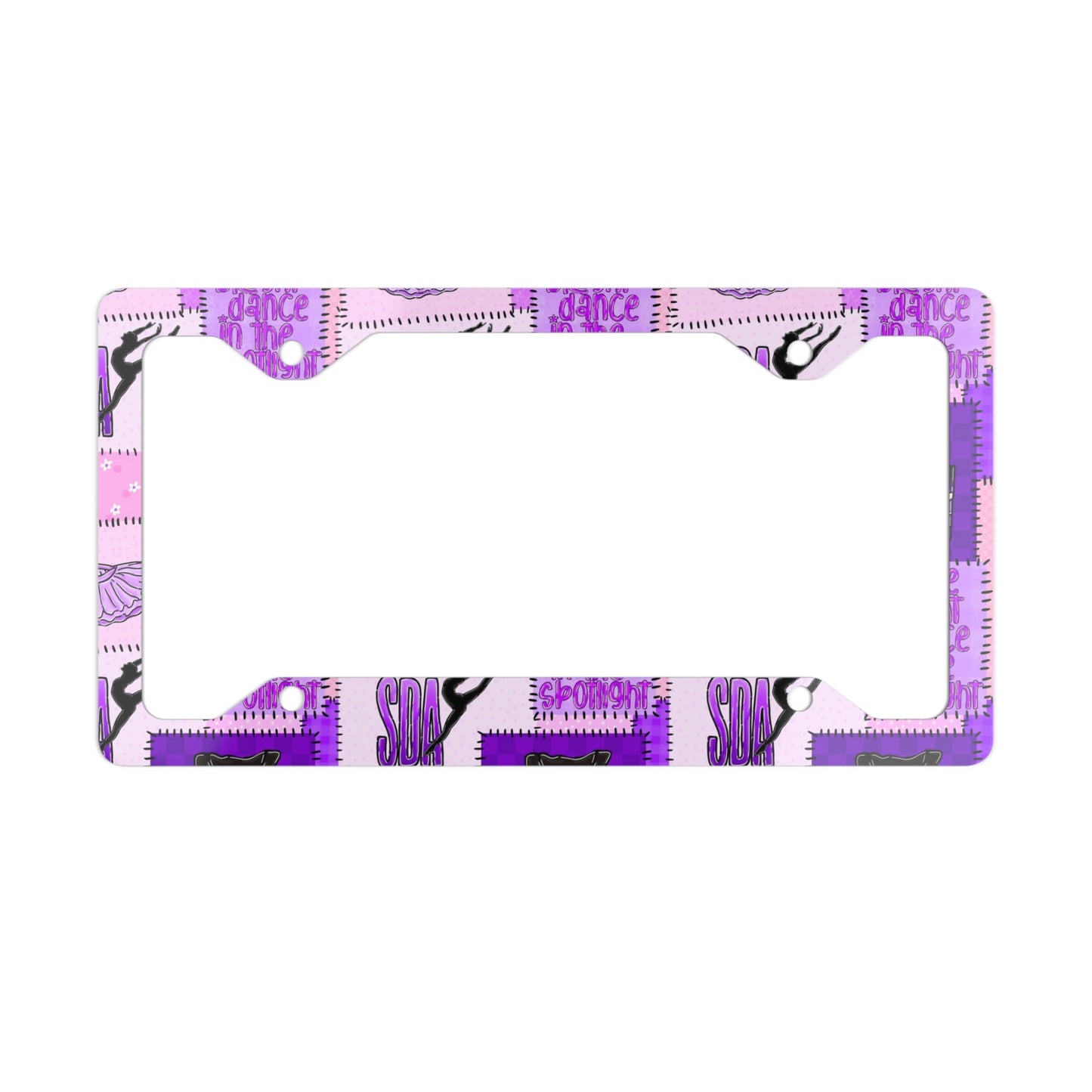 Spotlight patchwork Metal License Plate Frame