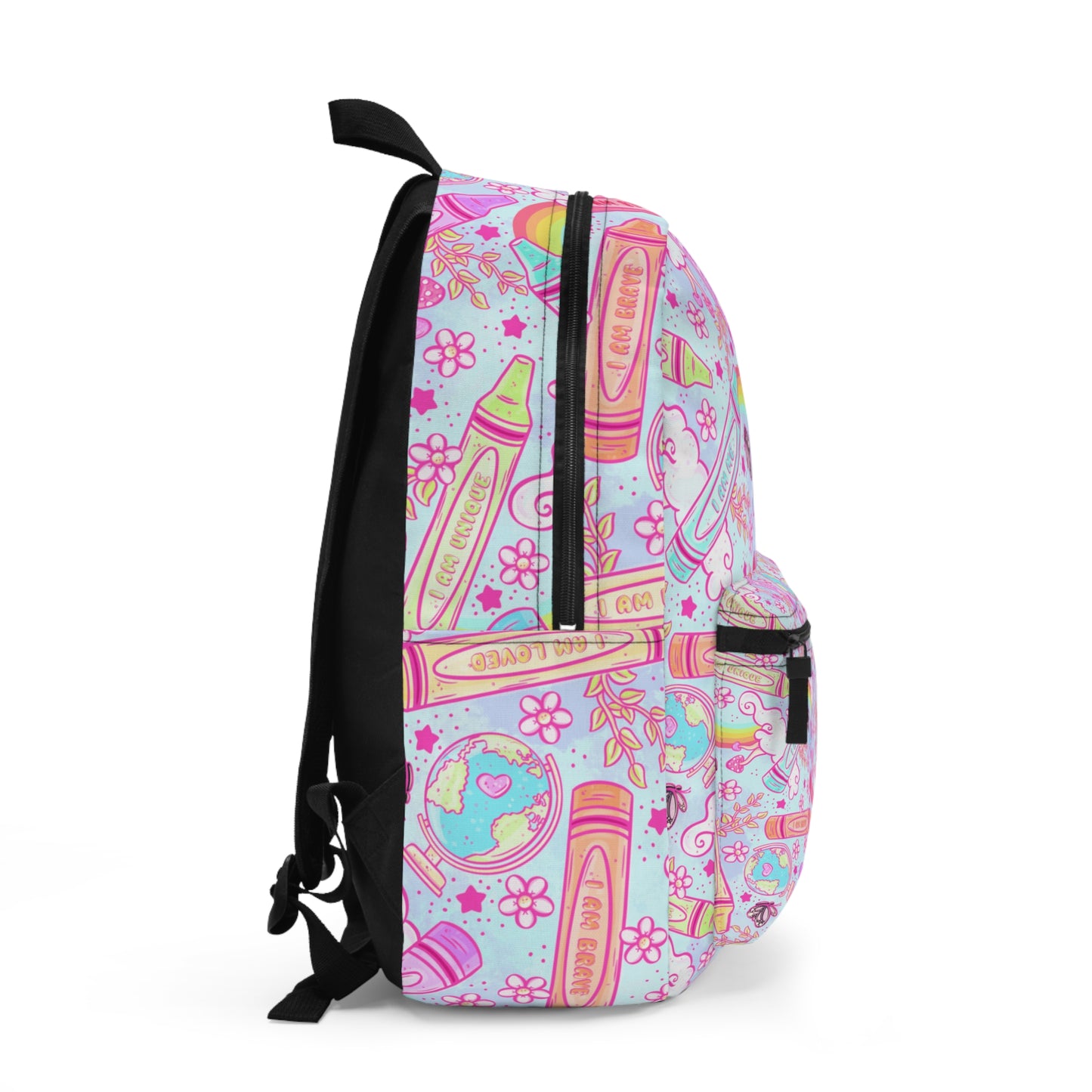 Pink crayon affirmation Backpack