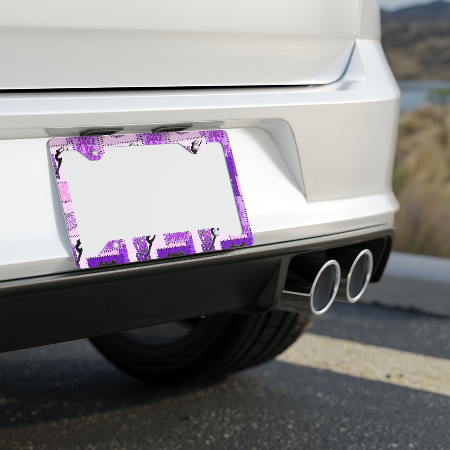 Spotlight patchwork Metal License Plate Frame