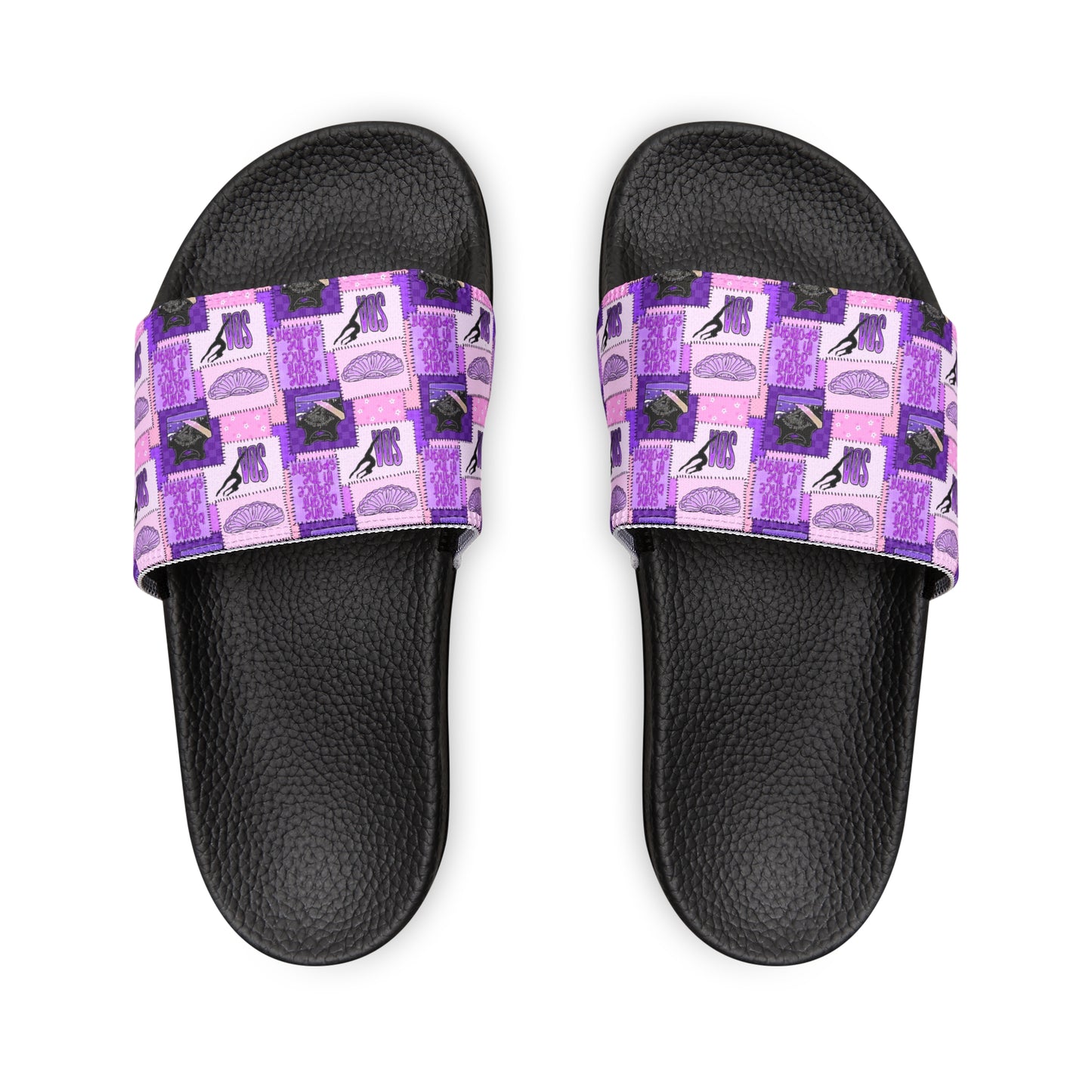 Spotlight patchwork Youth PU Slide Sandals