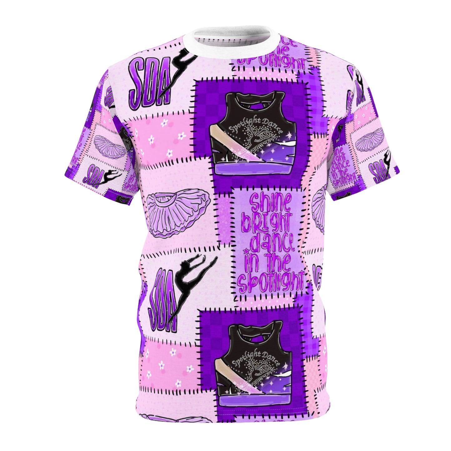 Spotlight patchwork Unisex Cut & Sew Tee (AOP)