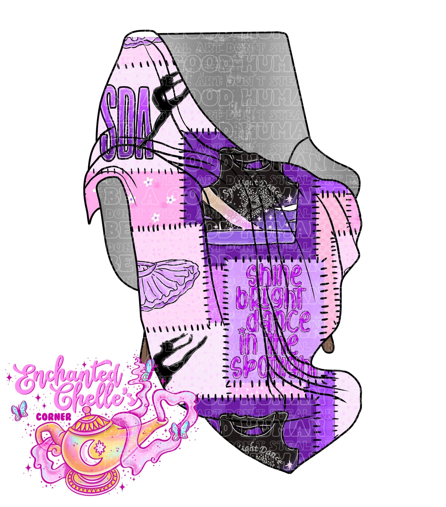 Spotlight patchwork blanket 50x60 in