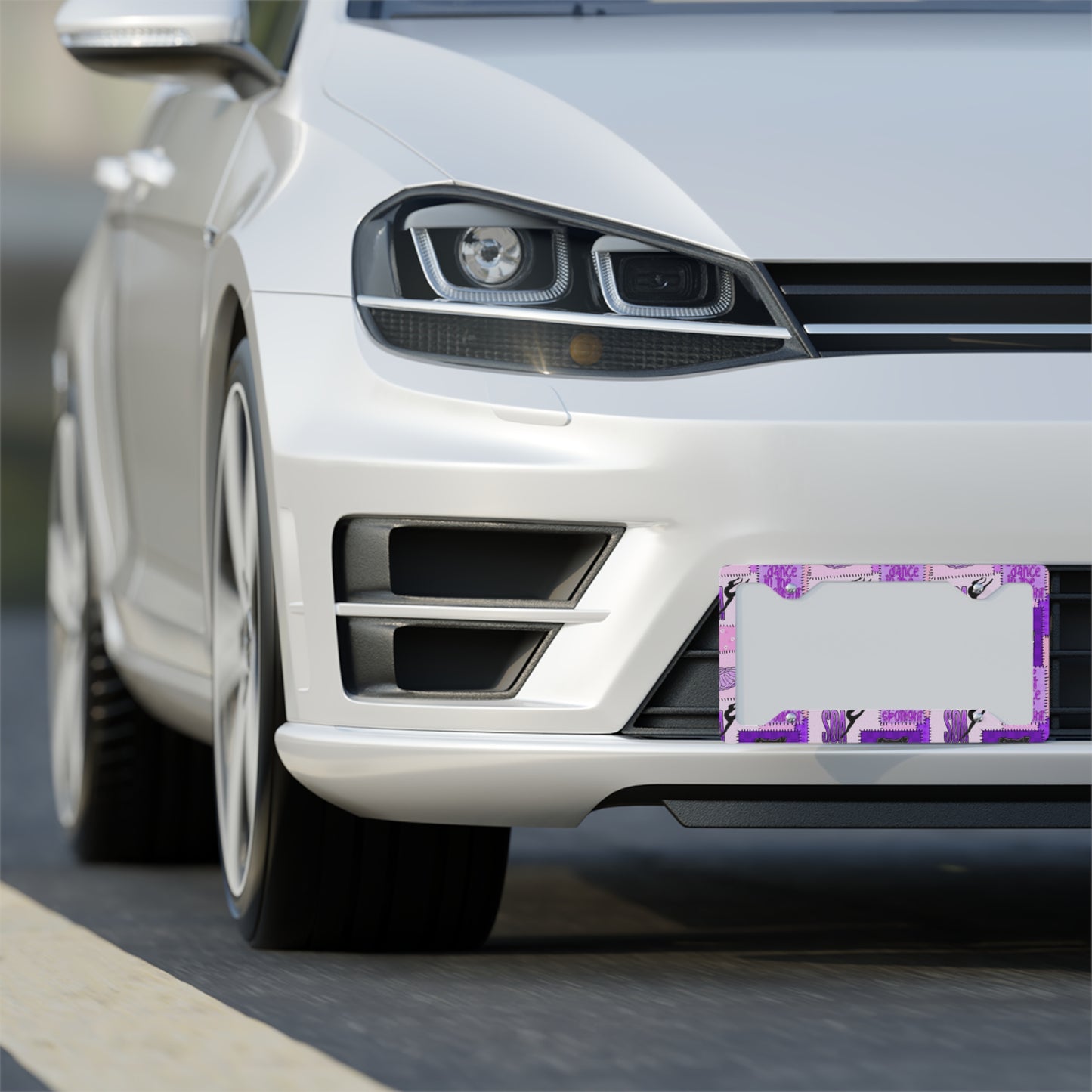 Spotlight patchwork Metal License Plate Frame