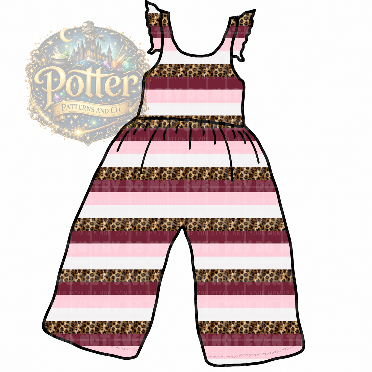 Horizontal Pink Animal Stripe- Seamless