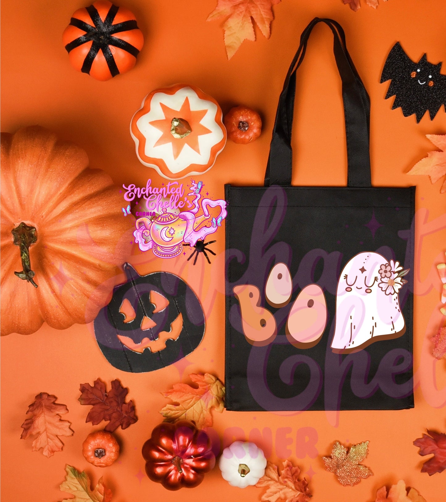 Boho Boo Canvas Tote Bag