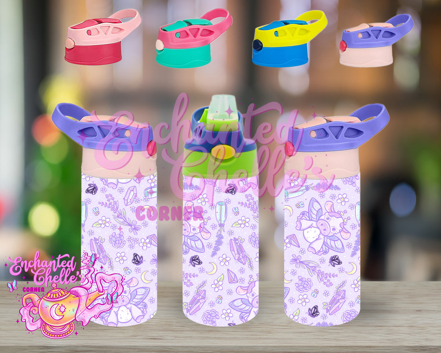 Lavender cow Sip Straw Sippy