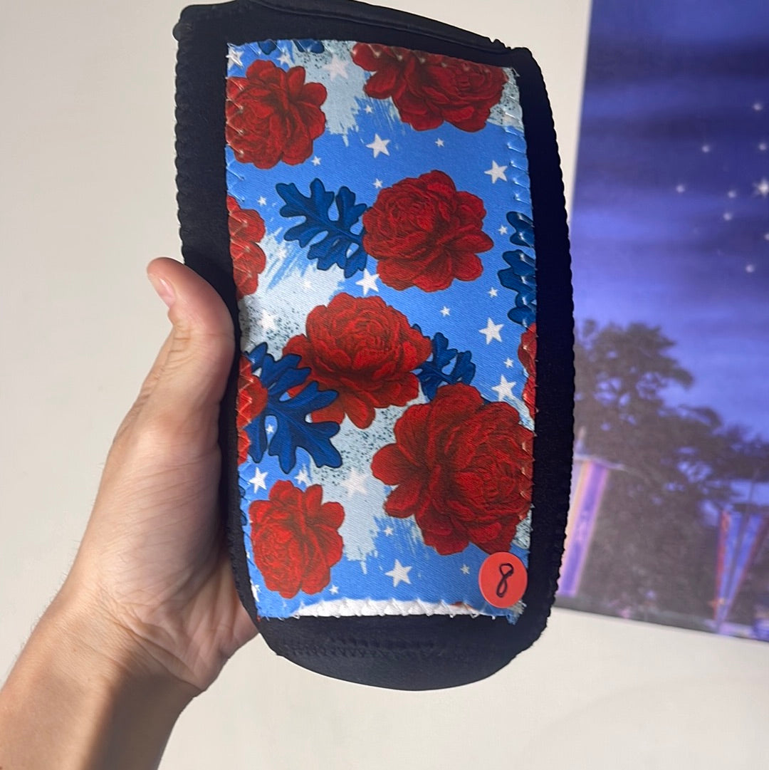 OOPS RWB Floral 20 oz tumbler carrying bag