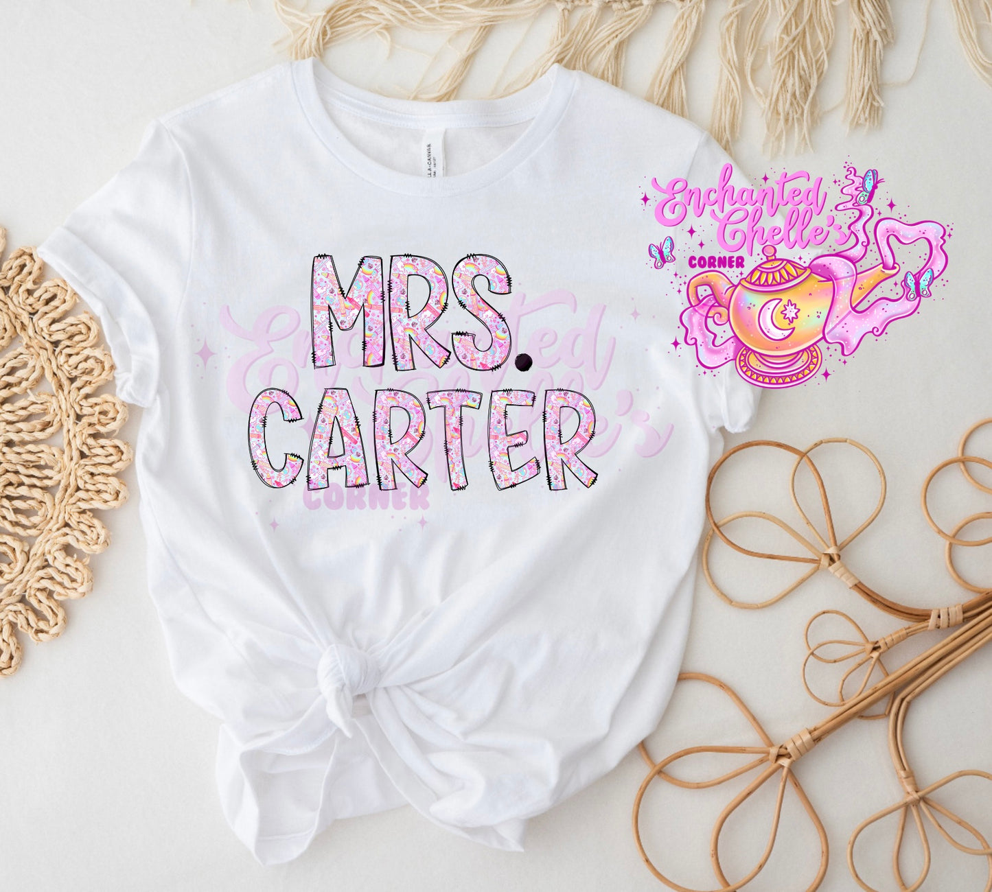 Pink back to school crayons Adult t shirt