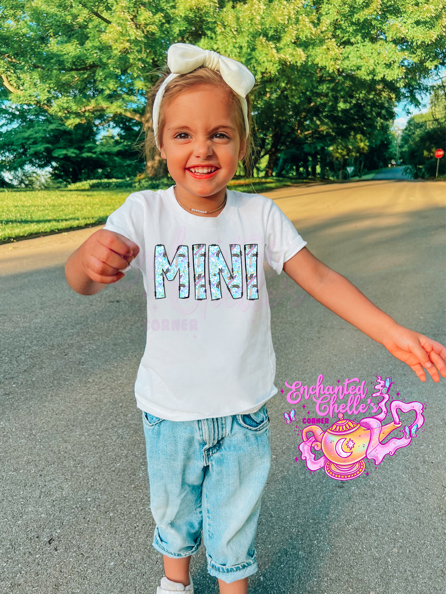 Blue Back 2 school crayons Mini kids Shirt