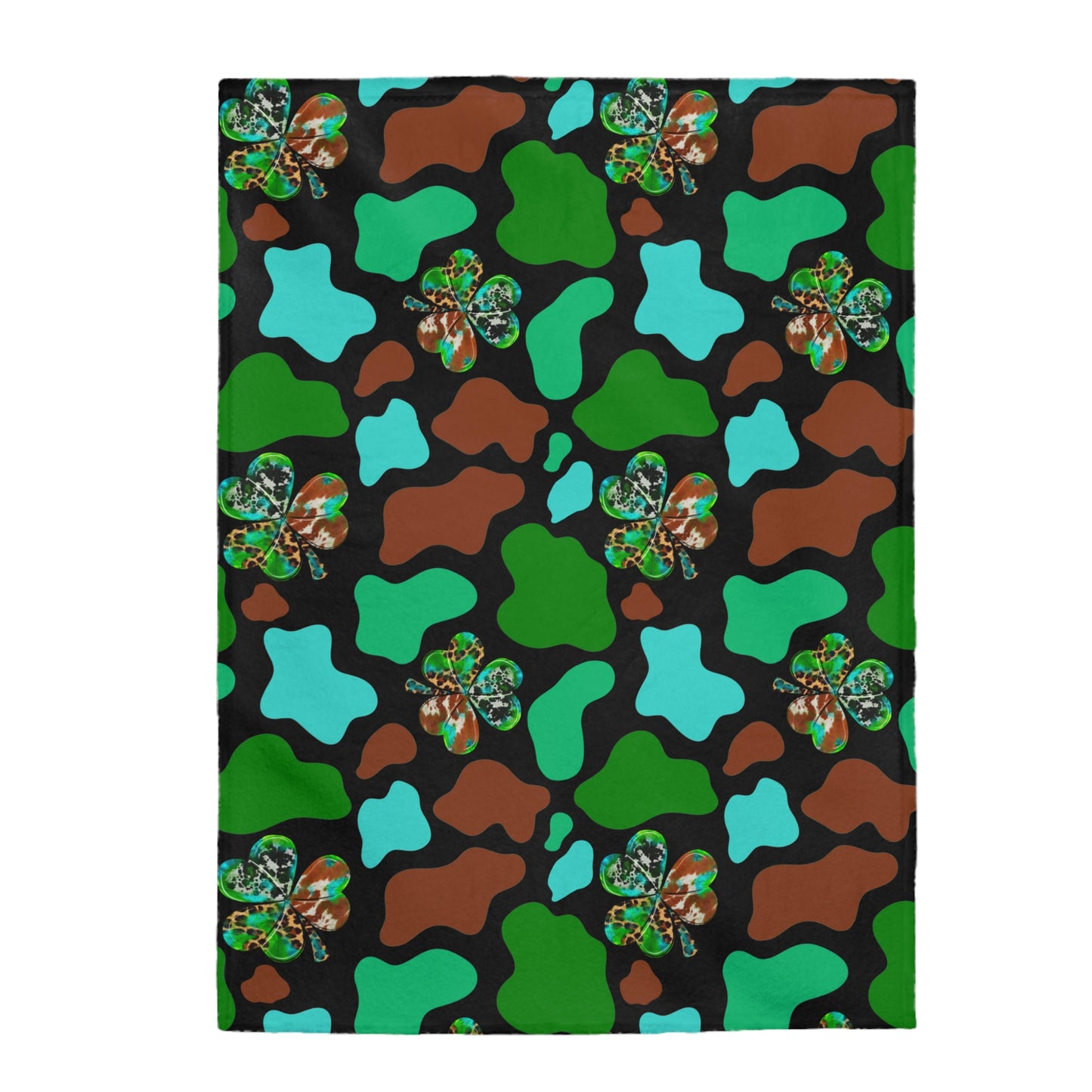 Cow & Clover Velveteen Plush Blanket
