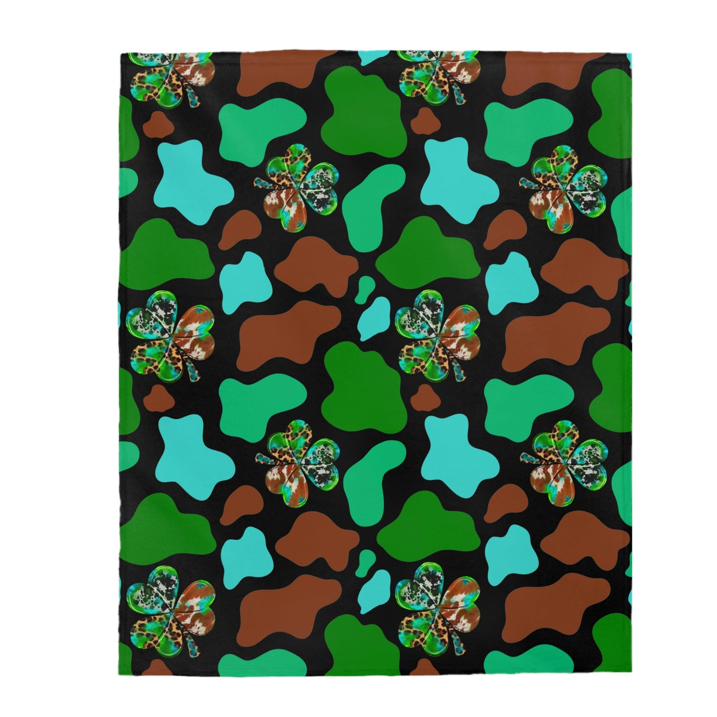 Cow & Clover Velveteen Plush Blanket
