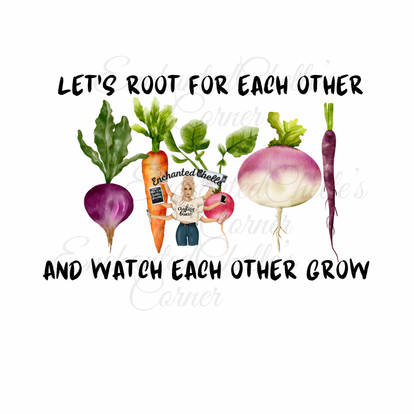 Floral Root For Each Other Seamless