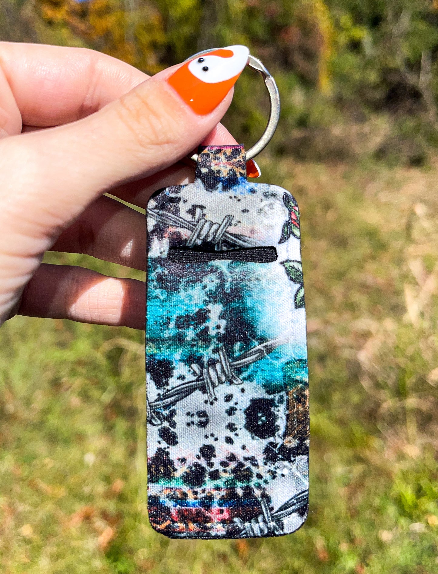 Hair hustler chapstick holder keychain