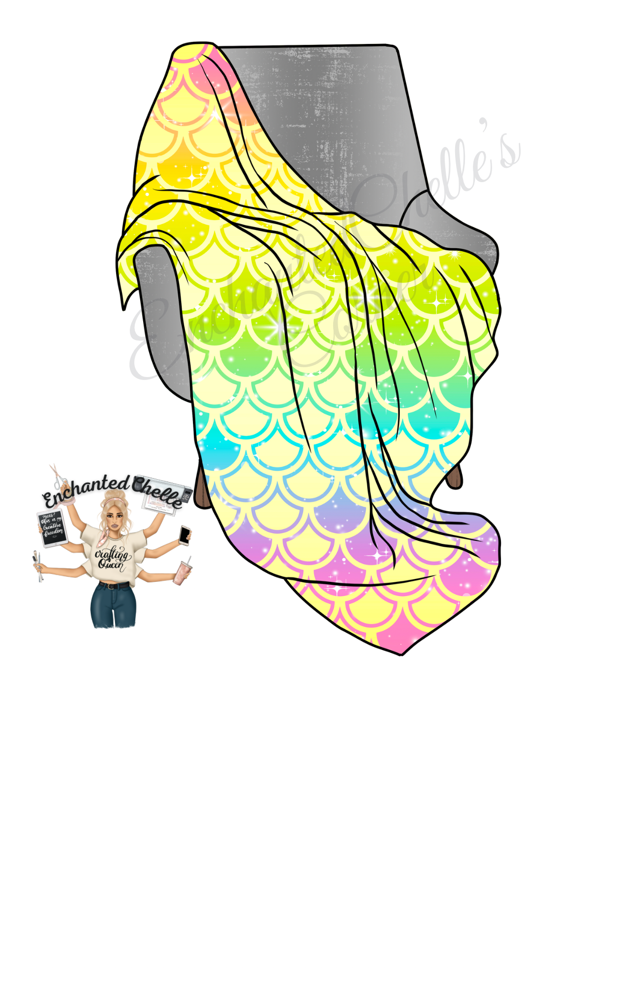 Yellow mermaid scale