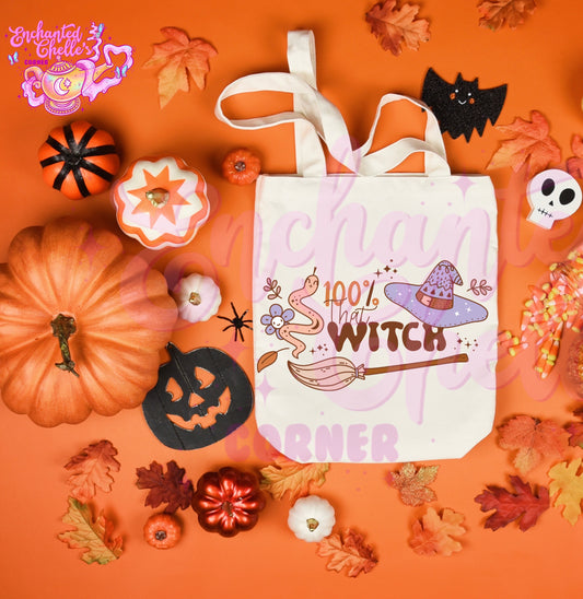 100% that witch Canvas Tote Bag