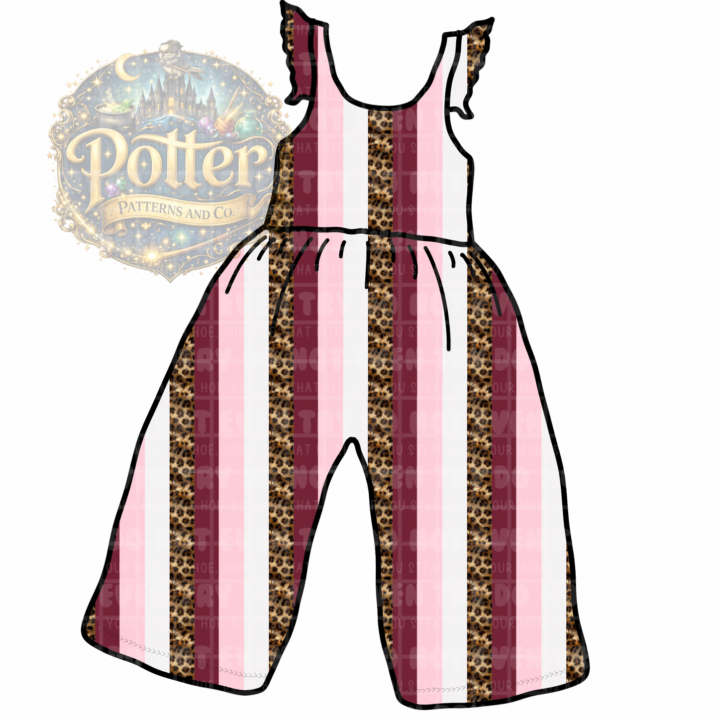 Vertical Pink Animal Stripe- Seamless