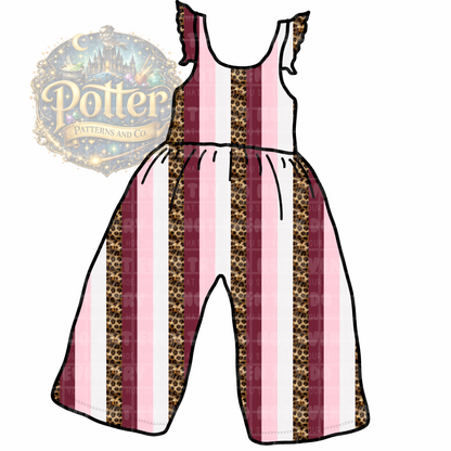 Vertical Pink Animal Stripe- Seamless