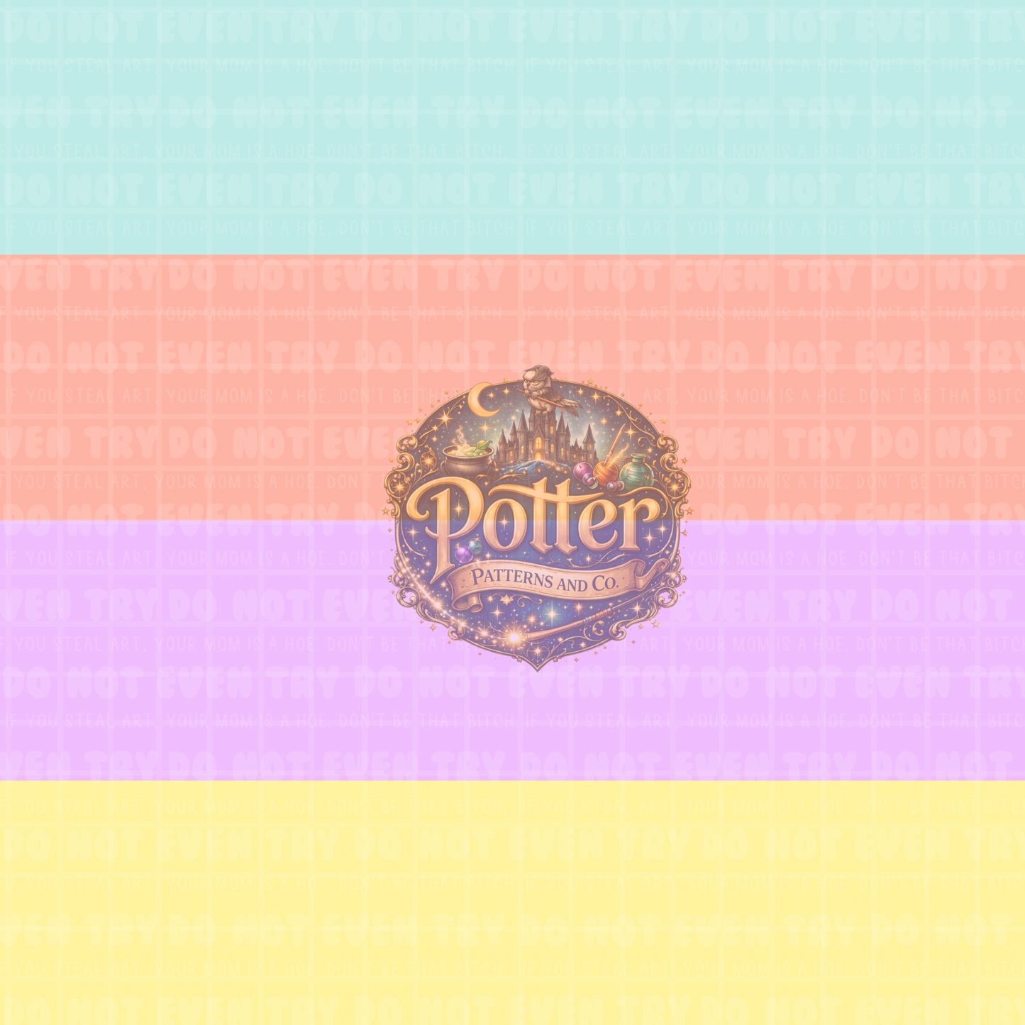 Horizontal Easter Color Stripes - Seamless