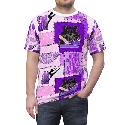Spotlight patchwork Unisex Cut & Sew Tee (AOP)
