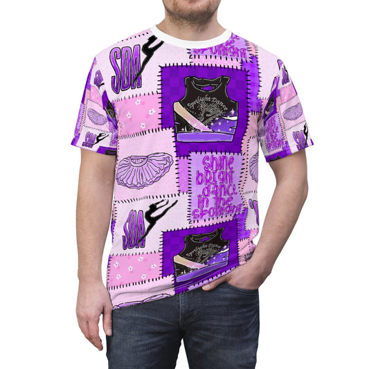 Spotlight patchwork Unisex Cut & Sew Tee (AOP)