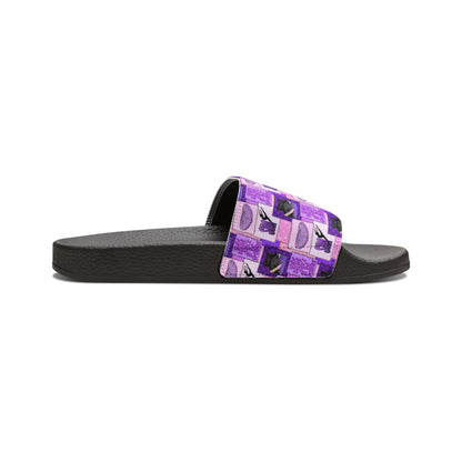 Spotlight patchwork Youth PU Slide Sandals
