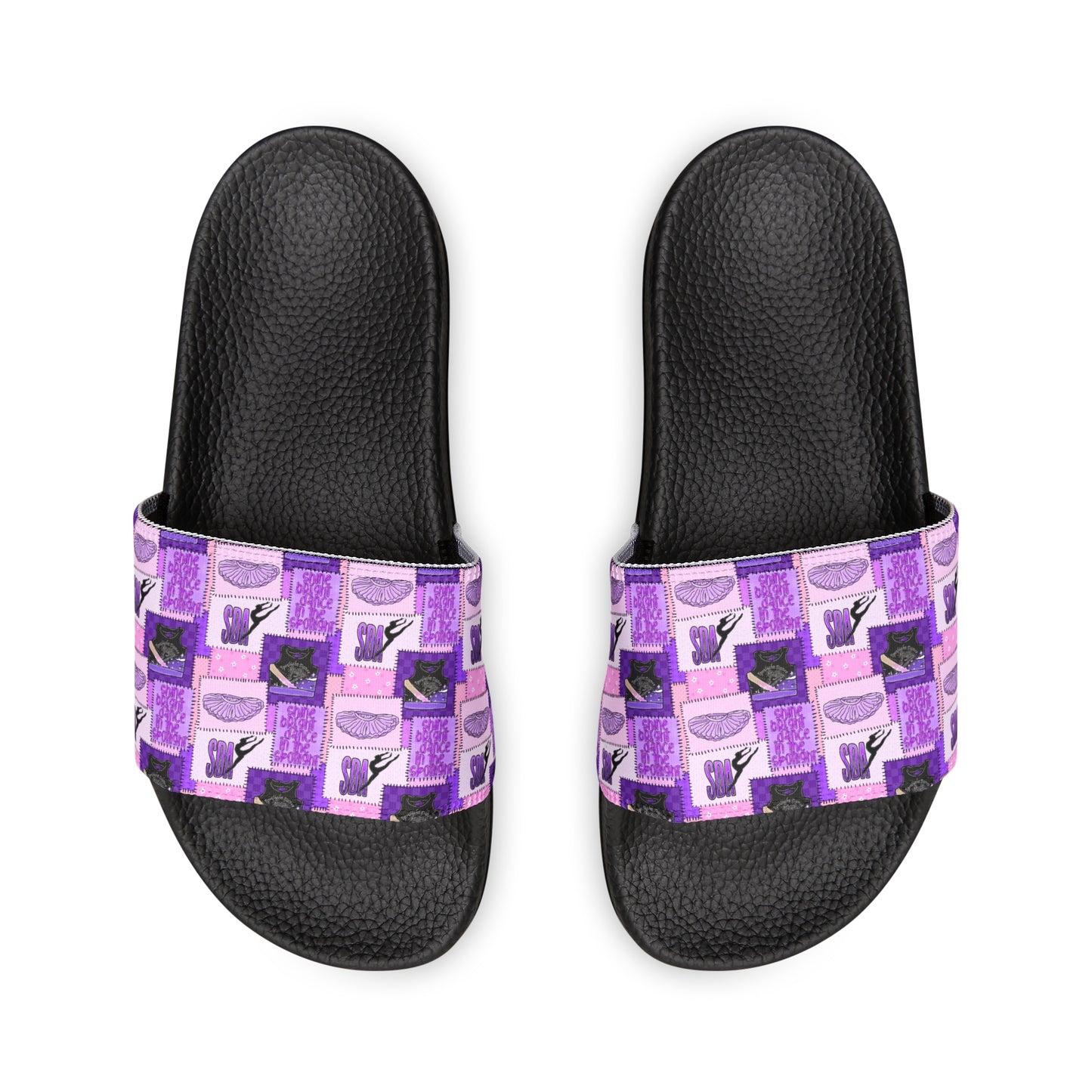 Spotlight patchwork Youth PU Slide Sandals