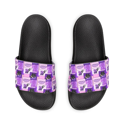 Spotlight patchwork Youth PU Slide Sandals