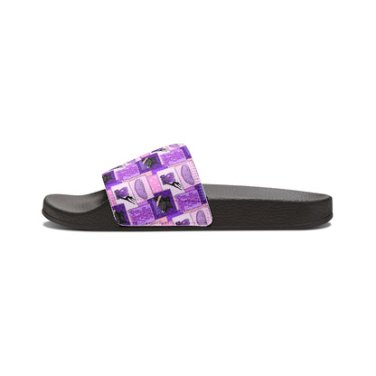 Spotlight patchwork Youth PU Slide Sandals