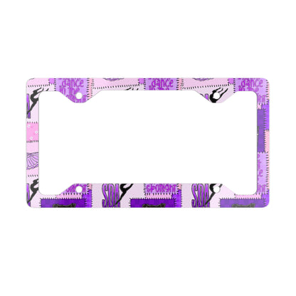 Spotlight patchwork Metal License Plate Frame