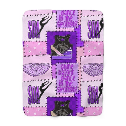 Spotlight patchwork Sherpa Fleece Blanket