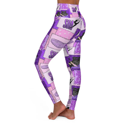 Spotlight patchwork High Waisted Yoga Leggings (AOP)