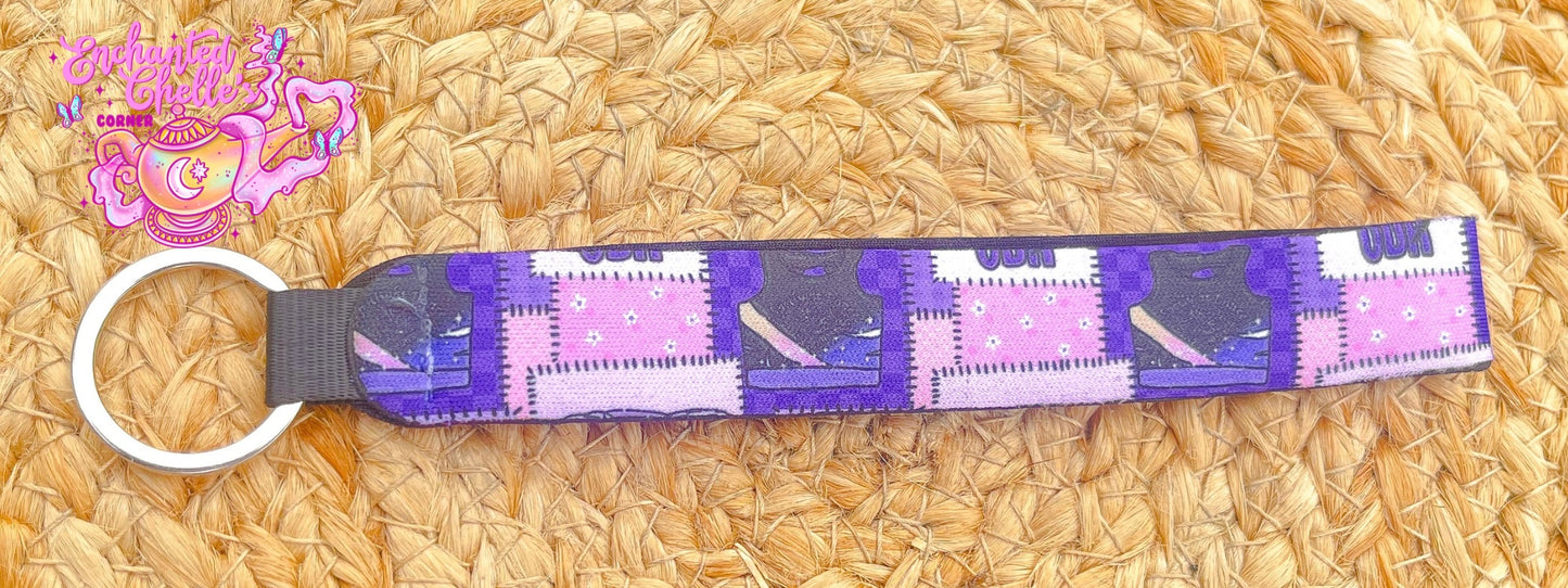 Spotlight patchwork Keychain Wristlet