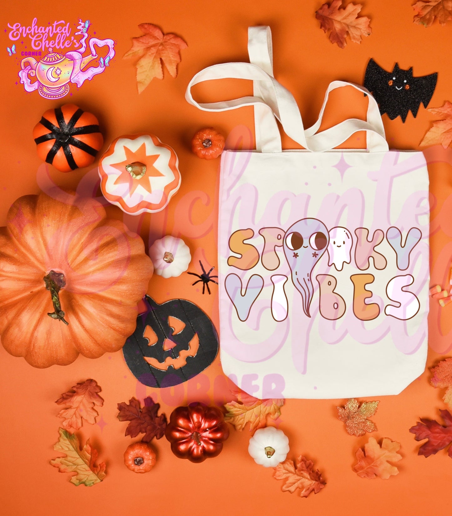 Spooky vibes Canvas Tote Bag