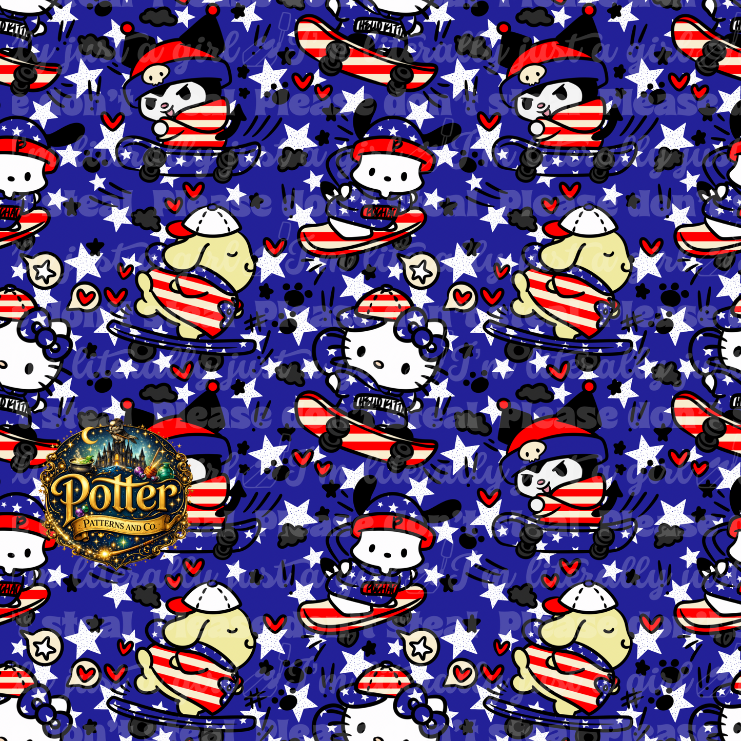 Red, White, and Blue San