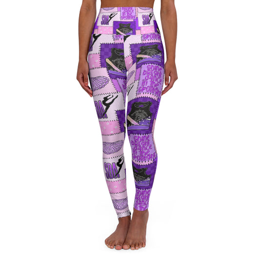 Spotlight patchwork High Waisted Yoga Leggings (AOP)