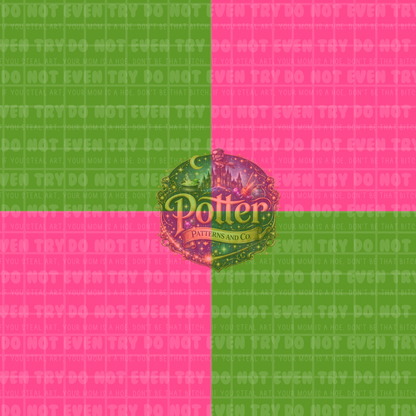 Green & Pink Checker- Seamless