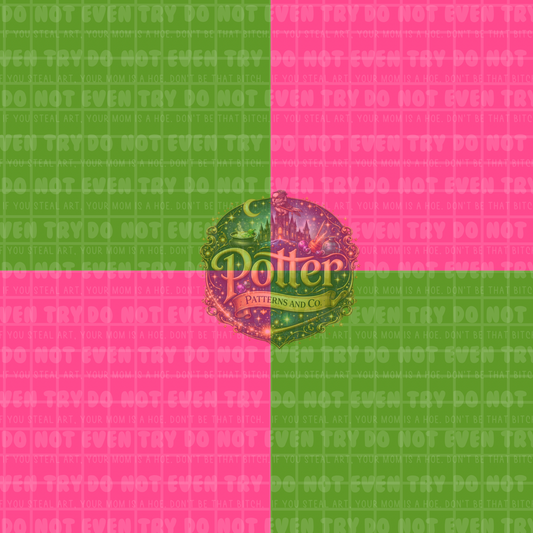 Green & Pink Checker- Seamless