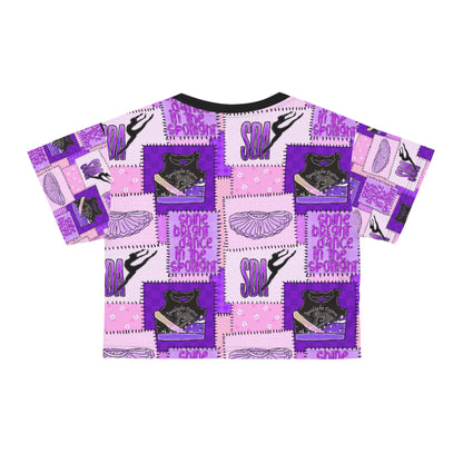 Spotlight patchwork Crop Tee (AOP)