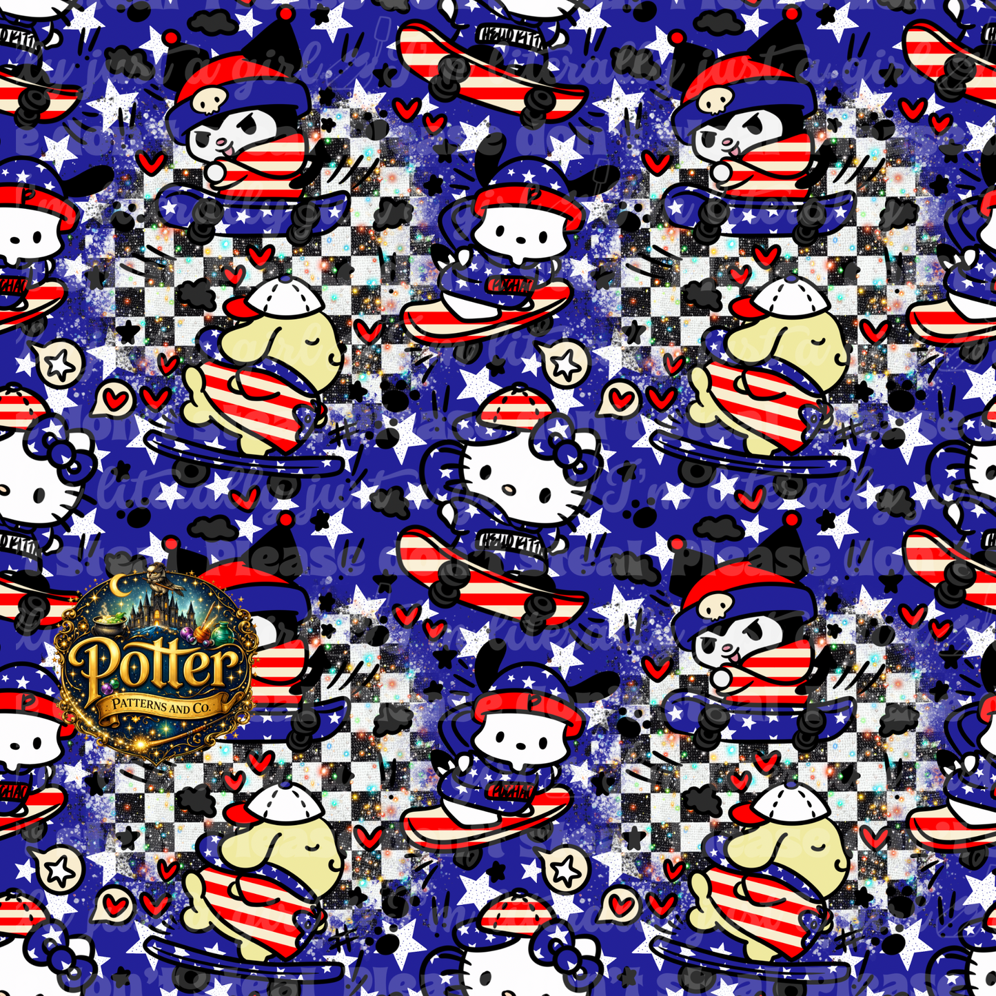 Red, White, and Blue San