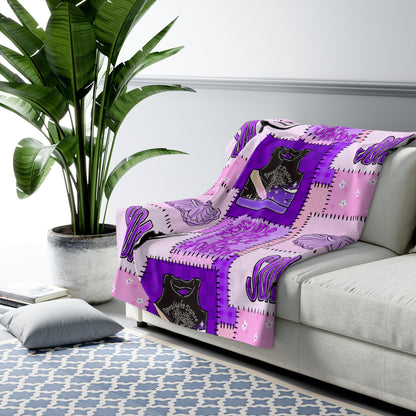 Spotlight patchwork Sherpa Fleece Blanket