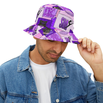 Spotlight patchwork Bucket Hat (AOP)