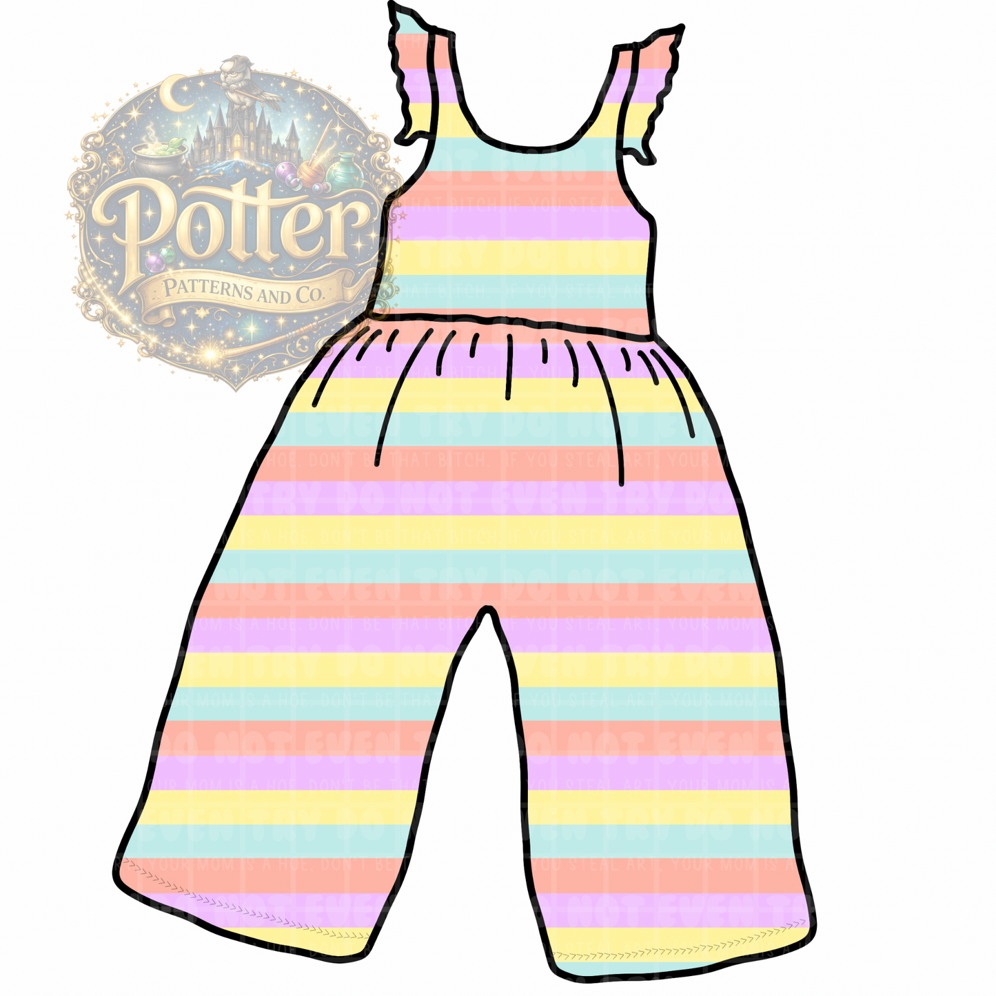 Horizontal Easter Color Stripes - Seamless