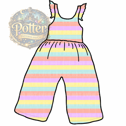 Horizontal Easter Color Stripes - Seamless