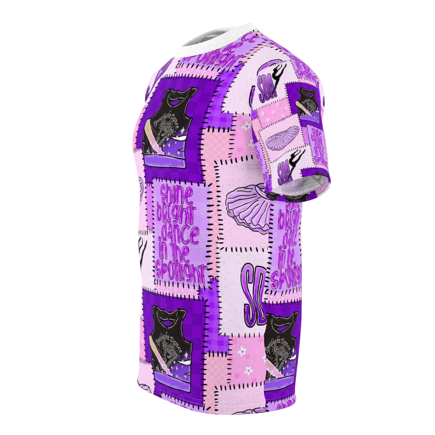 Spotlight patchwork Unisex Cut & Sew Tee (AOP)