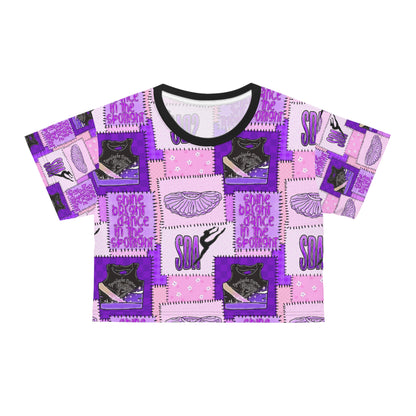 Spotlight patchwork Crop Tee (AOP)