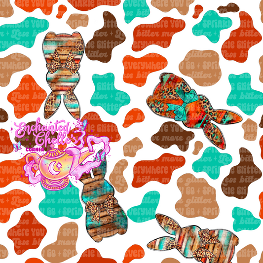 Cow print Easter bunny